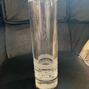 New kate spade NY Library Stripe Cylinder Bud Vase Full Lead Crystal 7 1/2”
